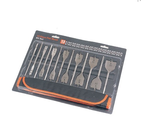 13pcs flat wood bit set